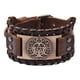 thumbnail image 3 of Pulsera de Cuero Vikinga Yggdrasil Árbol de la Vida, Paz y Armonia, ajustable para Hombre Mujer Novio Pareja Enamorado. Amuleto Nórdico - Cafe MADIOLA Vikingo Yggdrasil, 3 of 6