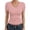 Z-RD1113, variant on JIAYUE Women's Cropped T-Shirt Short Sleeve V Neck Solid Color Slim Fit Comfortable Basic Casual Everyday Versatile Summer Tops For Female