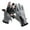 Grey, variant on comerut 1 Pair Wear-resistant Cycling Gloves Warm Fleece Zipper Dual Touch Screen 2-cut Fingers Gloves for Outdoor