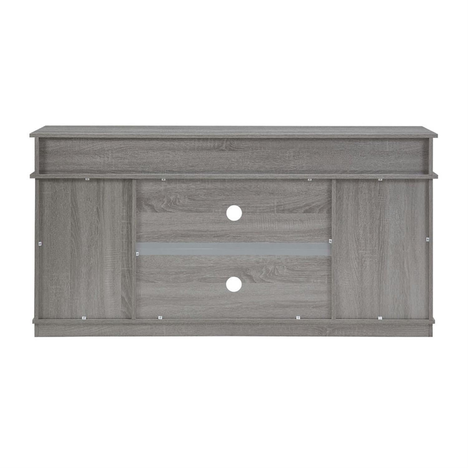 Demi Bonn Modern TV Stand with Sliding Barn Door, Farmhouse Wood Entertainment Center, Storage Cabinet Table Living Room with Adjustable Shelves for TVs Up to 65", Gray