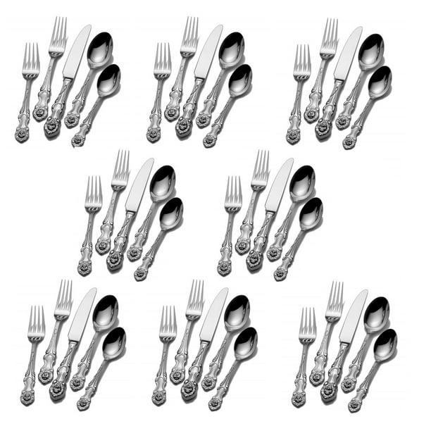Wallace Lion 18 10 Stainless Steel 40pc Flatware Set Service For Eight Com - Wallace Stainless Flatware Patterns Wallace Lion 18 10 Stainless Steel 40pc Flatware Set Service For Eight Com - Wallace Stainless Flatware Patterns