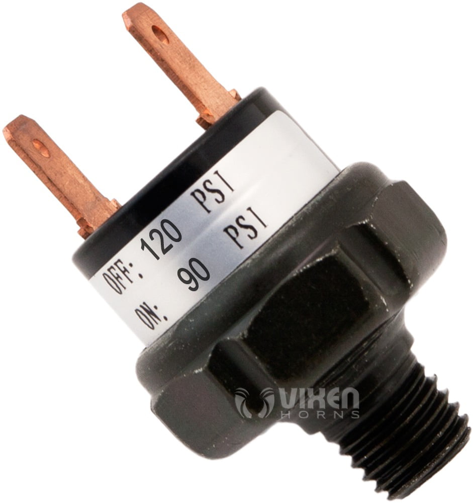 AIR HORN PRESSURE SWITCH 110 ON 135 PSI OFF 1/8" MPT 