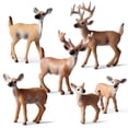 thumbnail image 1 of 6Pcs/Set Simulation White-tailed Deer Animal Model Christmas Home Decor Kids Toy, 1 of 9