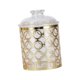 thumbnail image 3 of Jar de frasco decorativo contenedor de almacenamiento de alimentos con tapa de té té de azúcar de té tanister de alimentos sellados para decoración M patrón redondo, 3 of 8