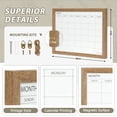 thumbnail image 6 of Dry Erase Monthly Calendar Board, 16"x12" Magnetic Surface Whiteboard for Wall, Office/Home, Solid Wood Frame Hanging Board & Planning Board, 6 of 8