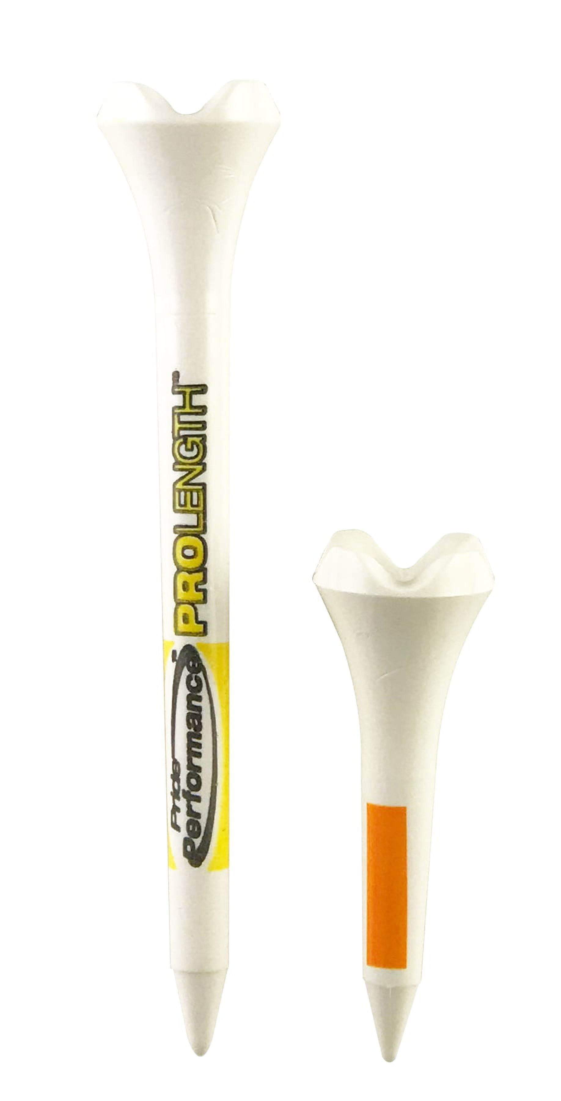 (2 pack) Pride Performance Plastic Golf Tees Combo Pack – 30 count 2-3/4" + 10 count 1-1/2", Low-Resistance Heads, Durable, Versatile