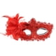 thumbnail image 1 of La máscara está hecha de cuero y plástico, hermosa máscara decorada con cuentas, purpurina, encaje, plumas o flores, muy delicada., 1 of 5
