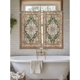 thumbnail image 6 of Boho Kitchen Curtains 45 Inches length, Green Brown Ethnic Tribe Abstract Vintage Western Window Treatment Curtain Drapes, Lightweight Window Panels for Living Room Bedroom, 52"x45", 2 Panels, 6 of 7