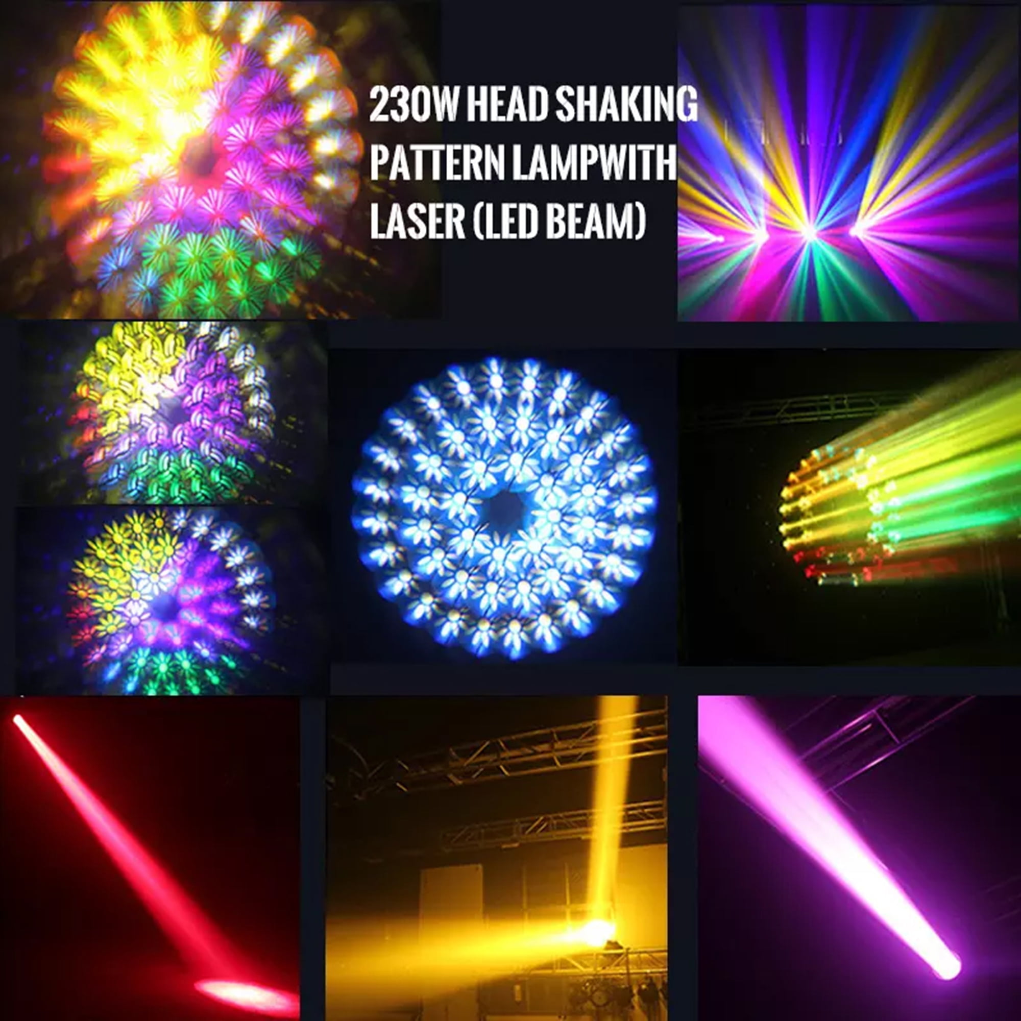 7R 230W DJ Lights, 8 Prisms Beam Sharpy Moving Head Stage
