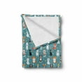thumbnail image 2 of Animal Print Soft Flannel Fleece Throw Blanket, Pet Lover Pattern Different Species of Cats and Dog Colorful Paw Prints, Cozy Plush for Indoor and Outdoor Use, 60" x 80", Multicolor, by Ambesonne, 2 of 6