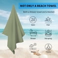 thumbnail image 4 of GZHJMY Beach Towel for Women Girls, Dark Gray Solid Bath Towel, Oversized Lightweight Sport Towel, 31x63 Inch, 4 of 7