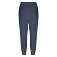 thumbnail image 3 of Cilcicy Women Loose High Waisted Buttoned Cotton Hemp Drawstring Trousers, 3 of 5