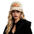 thumbnail image 2 of 3D Halloween Baseball Cap, Washed Adjustable Dad Hat, Unisex Cotton Halloween Hat for Women Men Fall Wearing Gift, 2 of 6