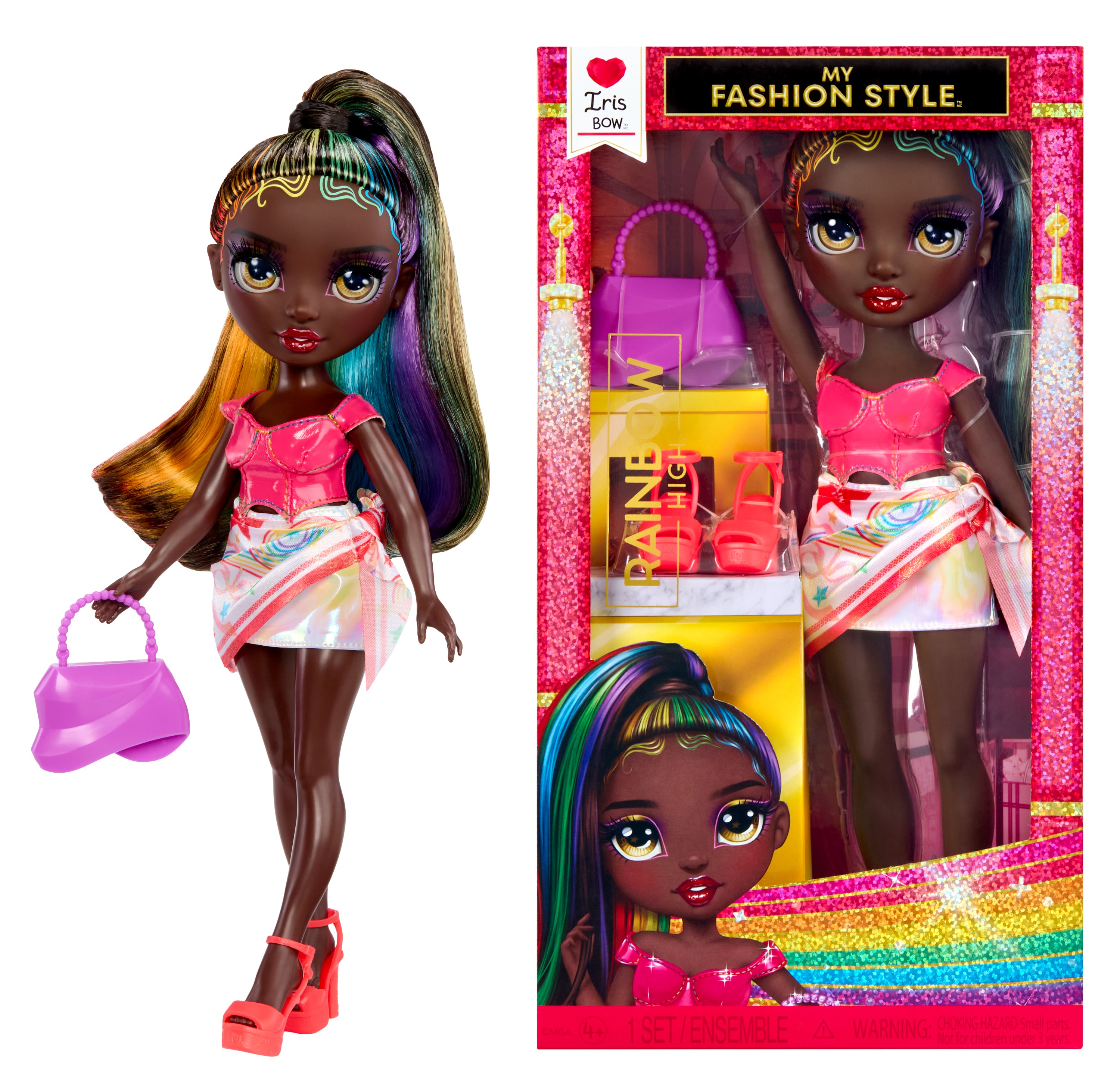 Rainbow High My Fashion Style Iris, Rainbow 11" Fashion Doll with Statement Outfit, Stylish Handbag, Girls Toy Gift for Kids Ages 4-12 Years