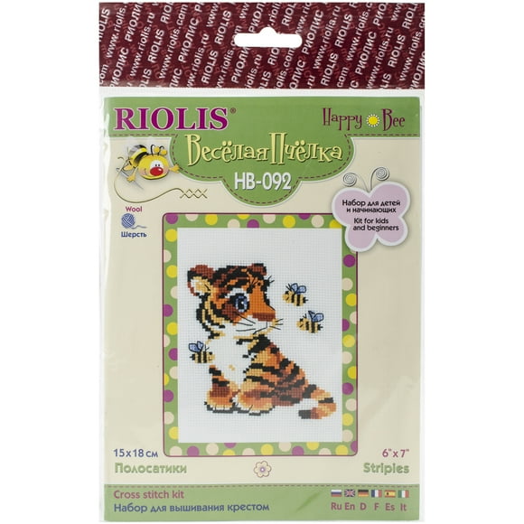 Riolis Counted Cross Stitch Kit 6"X7"-Stripies (10 Count)