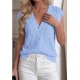 thumbnail image 2 of BTFBM Sweater Vest Women V Neck Cap Sleeve Button Down Knit Tops Spring Summer Loose Lightweight Cardigan Vests, 2 of 7