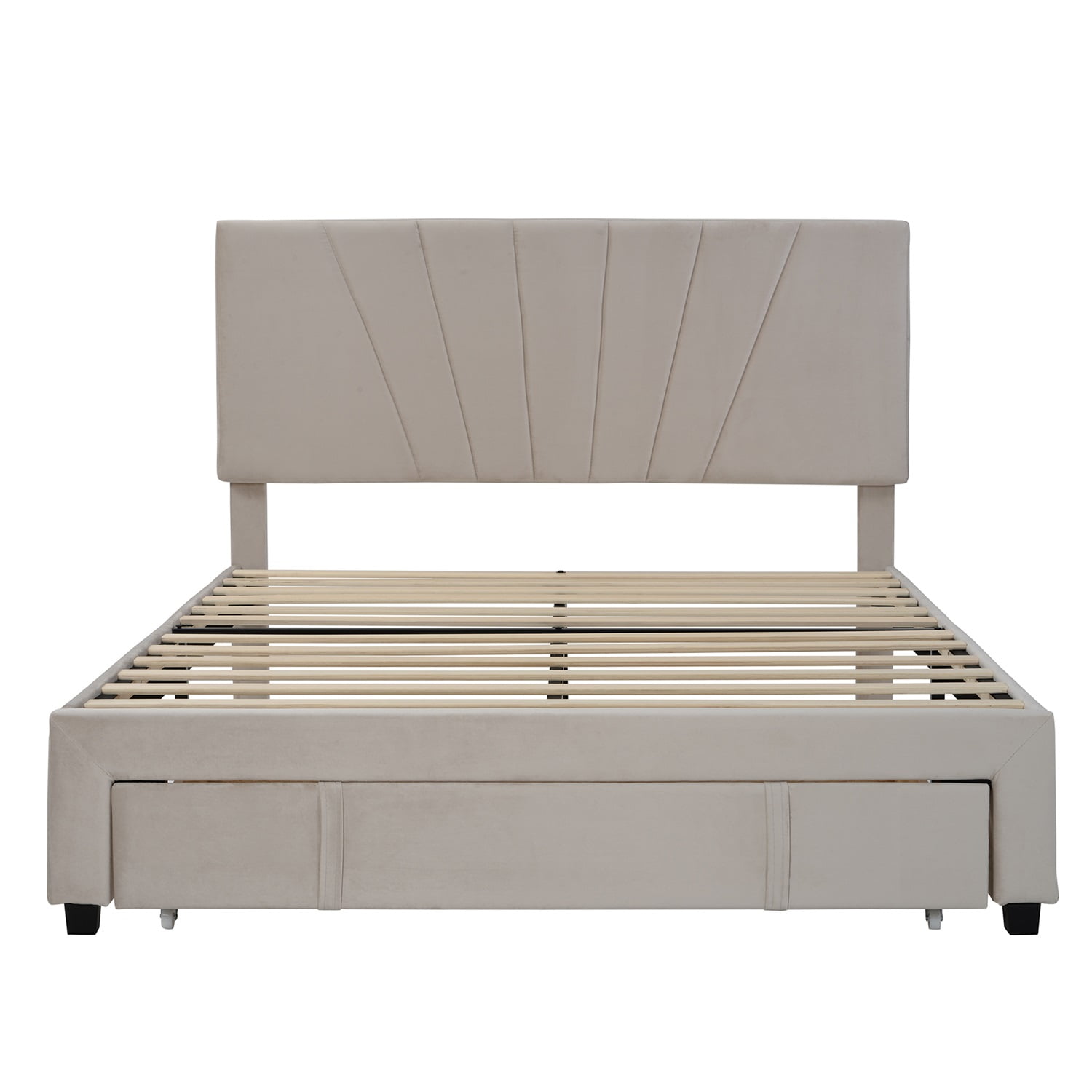 Kadyn Platform Storage Bed with Drawers, Queen Bed Frame with Headboard, Upholstered Platform Bed, No Box Spring Needed, Beige&Queen Kadyn Platform Storage Bed with Drawers, Queen Bed Frame with Headboard, Upholstered Platform Bed, No Box Spring Needed, Beige&Queen