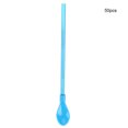 thumbnail image 1 of Juego de 50 cucharas con pajita de doble función azul para revolver y beber, 1 of 8