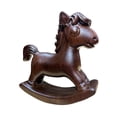 thumbnail image 1 of Estatua de caballo mecedor, adorno de escritorio, colección decorativa, artesanía, animal de madera Estilo B, 1 of 9