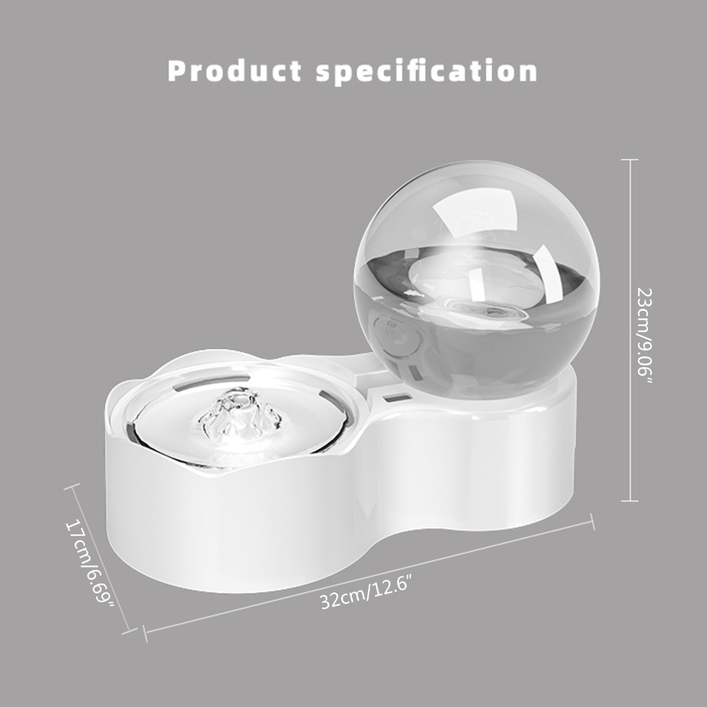 Cats Water Fountain Whispering Quiet Water Dispenser 77OZ Filtered Automatic Drinking Bowl for Cats Dogs Small Pet