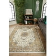 thumbnail image 4 of Jalandhar Cream Medallion Polyester Area Rugs for Living Room Washable Rugs Boho Moroccan Area Rug Soft Geometric Bohemian Carpet Distressed Indoor Rug for Bedroom Dining Room Office Nonslip Rug, 4 of 9