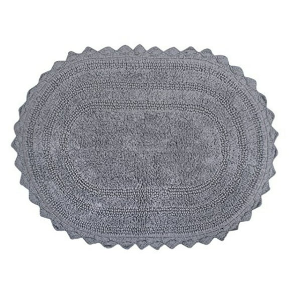 Design Imports Oval Crochet Bath Mat, Large, 100% Cotton, Multiple Colors/Sizes