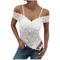 thumbnail image 2 of Body moldeador de encaje para mujer, mono con tirantes, ropa moldeadora para mujer, 2 of 8