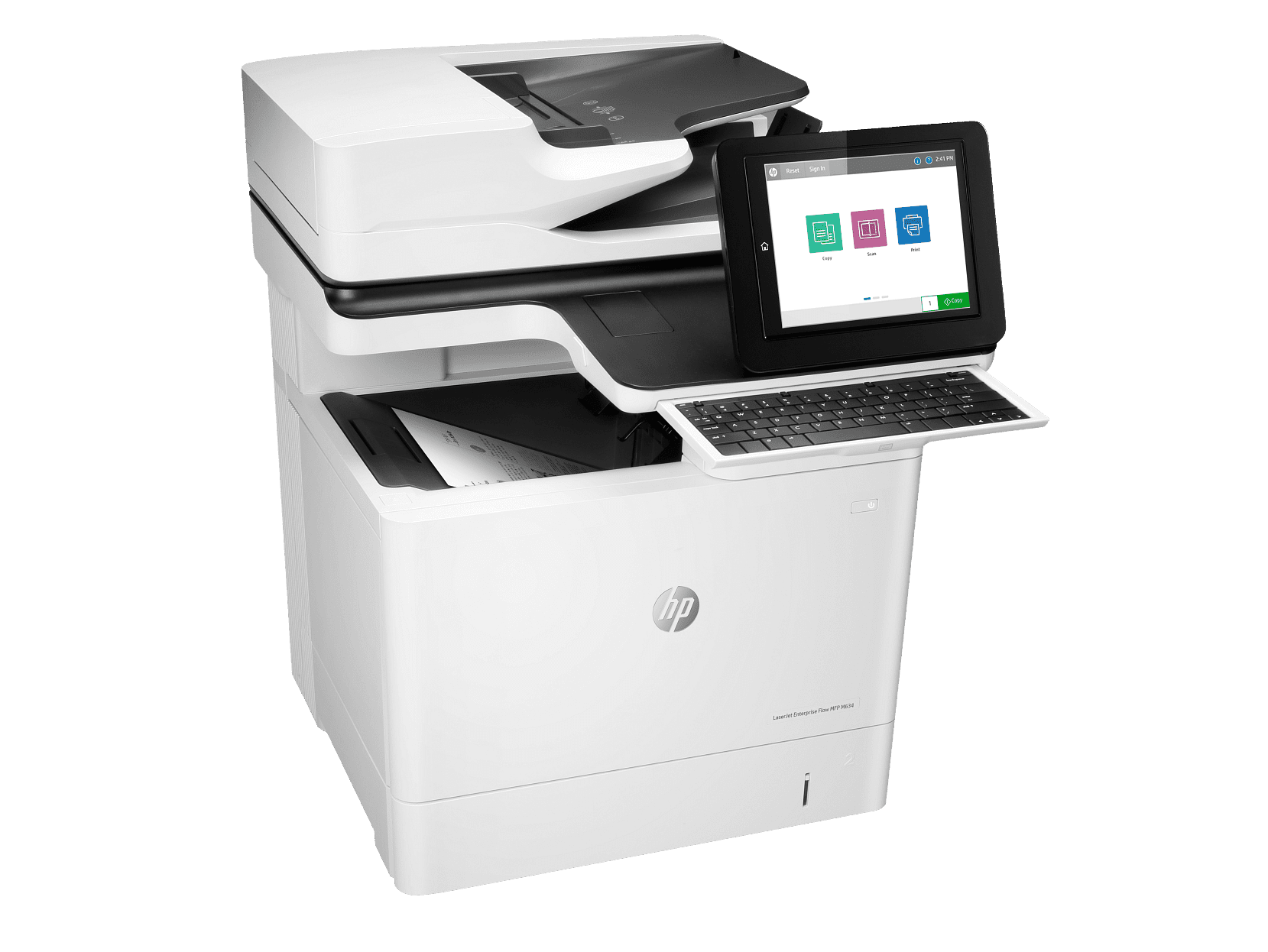 HP LaserJet Enterprise Flow MFP M634h Laser Printer, Black And White Mobile