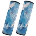 thumbnail image 2 of 2-Pack Seat Belt Covers with Flannel Seatbelt Shoulder Strap Case Adjustable Straps Soft Padding for Car Butterflies and Circular Motif Small, 2 of 8