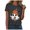 Grey, variant on Gunia Halloween T Shirts Women Cotton Ghost Graphic Print Short Sleeve Crew Neck Casual Holiday Tops Tee Shirts Army Green S-2Xl