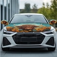 thumbnail image 2 of Yuyamidu Highland Cow Car Hood Cover Sunflower Auto Rearview Protection Cover 3 Pack Vehicle Front Hood Cover for Car Side Mirror Covers Daisy Auto Exterior Accessory, 2 of 7