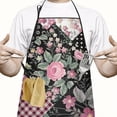 thumbnail image 2 of Pioneer Flower Floral Print Pattern Apron-Garden Aprons for Women with Pockets-Cotton Linen Waterproof Kitchen Cooking Gardening Aprons Adjustable for Kitchen,Cooking,BBQ and Salon 33x27 Inch, 2 of 7