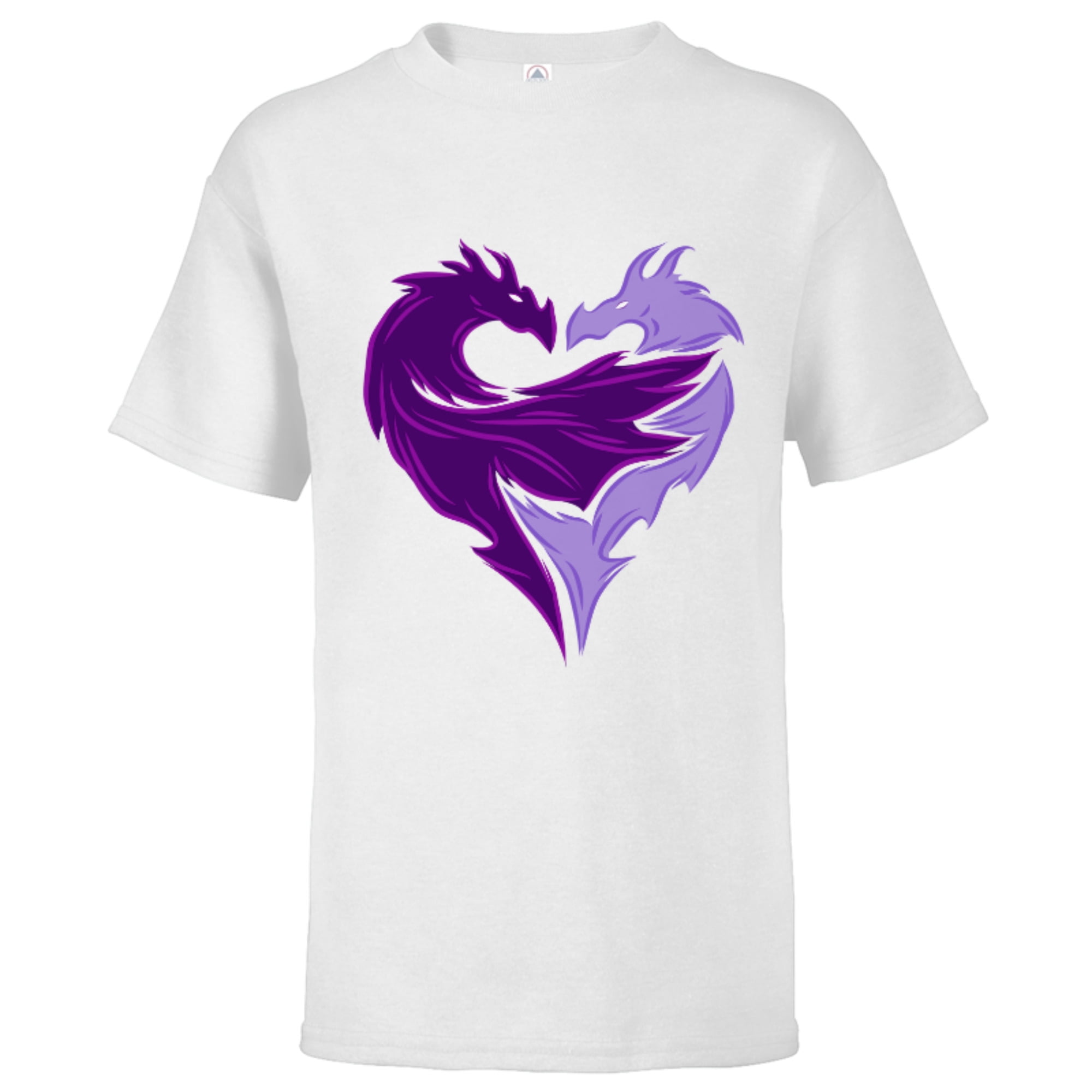 Disney Descendants 2 Mal Dragon - Short Sleeve T-Shirt for Kids- Customized-White