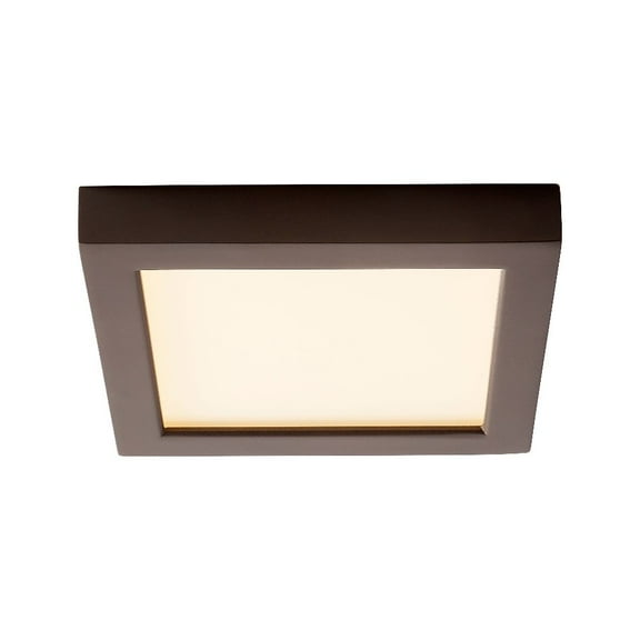 7 inch 13.5W 1 Led Square Flush Mount-Oiled Bronze Finish Bailey Street Home 766-Bel-4236057