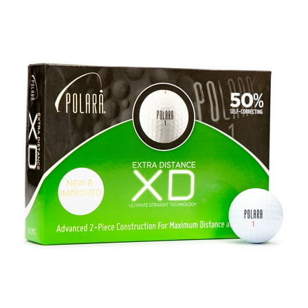 Polara ED XD Self Correcting Extra Distance Golf Balls, Ionomer, 2 lb, 12 Count