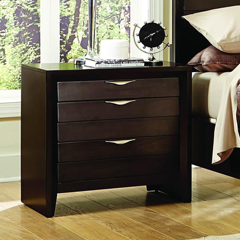 Homelegance Arezzo 3 Drawer Nightstand In Espresso Walmart Com Walmart Com