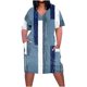 thumbnail image 1 of Vestido Corto de Verano Moda Grande Impresión de Manga Corta Cuello en V Bolsillo Mini Vestido para Casual Y Diario, 1 of 4