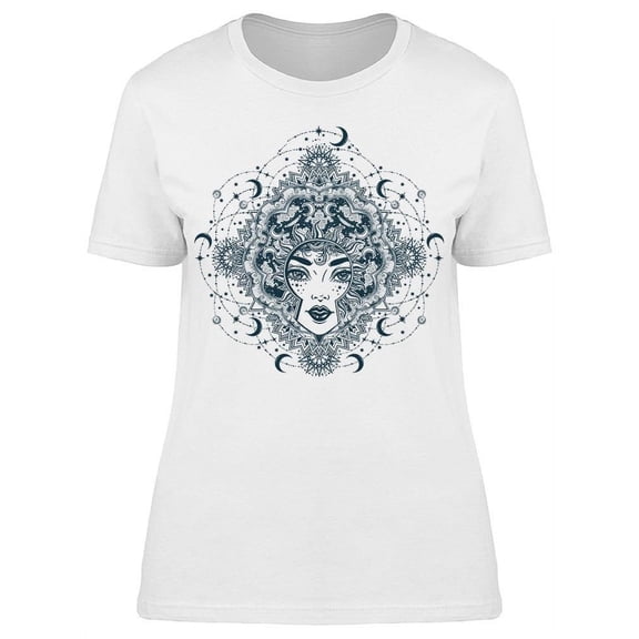 Vintage Tribal Moon T-Shirt Women -Image by Shutterstock, Female Large