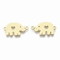 thumbnail image 2 of 10pcs 201 Stainless Steel Links connectors Laser Cut Elephant Golden 11x19.5x1mm Hole: 1.4mm, 2 of 2