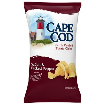 UPC 020685000300 product image for Cape Cod Kettle Cooked Potato Chips Sea Salt & Cracked Pepper, 8 Oz | upcitemdb.com