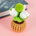 thumbnail image 1 of Crochet Potted Plants with LED Light Handmade Crochet Bellflower Mini Knitted Fake Flower Simulation Immortal Flower, 1 of 8