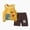 X1-Yellow, variant on Kaprioy Summer Outfits Set For Kids Boys Baby Toddler Cartoon Outfits Vest Sleeveless Printed Dinosaur Tops Shorts Boys' Shorts Sets