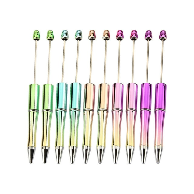 Beadable Pens DIY Set Christmas Decor Ball Pen for Classroom Journaling Pens Set Set B