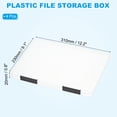 thumbnail image 2 of Uxcell Clear A4 File Portable Project Case with Buckle Plastic Storage Box for 8.5" x 11" Letter Paper Scrapbook Paper Storage Boxes, 4Pcs, 12.2"x9.1"x0.8", Black, 2 of 6