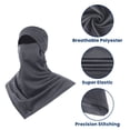 thumbnail image 3 of TOPTIE Balaclava for Men Women, Sun Protection Long Neck Covers, Full Face Mask for Cycling, Fishing, Helmet Liner-Gray, 3 of 7