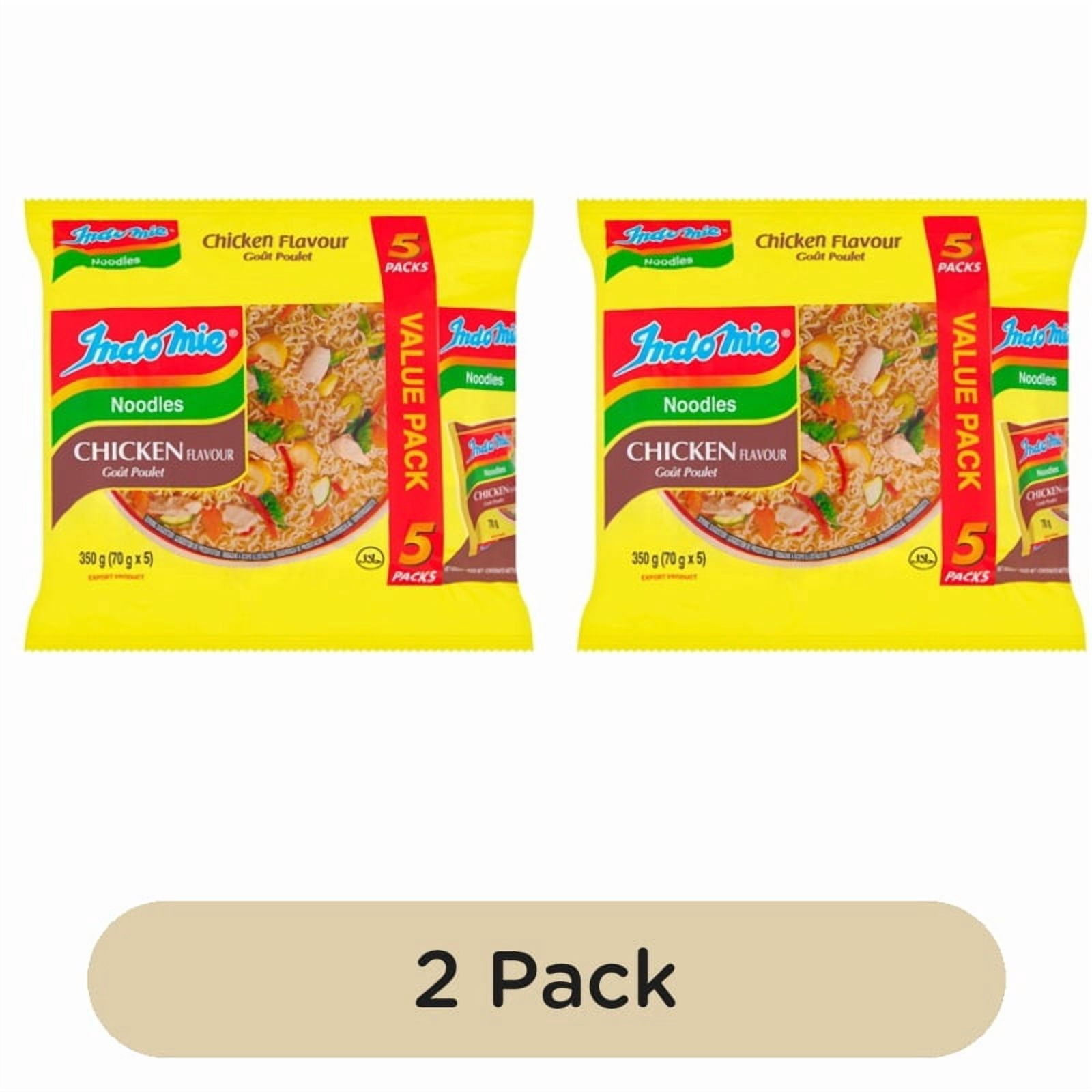 Indomie KAD Chicken Flavour Instant Noodles Multipack 5 x 70g, British Import (Pack of 2)