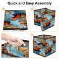 thumbnail image 4 of Platypus Foldable Storage Basket with Handle, Large Capacity 10.8"x10.5"x10.6" - Storage Cubes, Toy Storage, Toy Box, 4 of 6