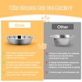 thumbnail image 3 of Cuenco para gatos MicoSim, de acero inoxidable, poco profundo, 5 unidades, para comida y agua, 3 of 8