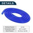 thumbnail image 6 of Unique Bargains Silicone Vacuum Tubing Hose 130PSI Max Pressure High Temperature Automotive Vacuum Line Blue 1 Pcs 5Ft 1/16" 2mm ID 3mm Thickness, 6 of 6