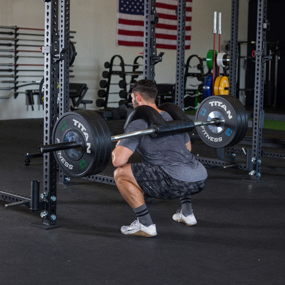 Titan Fitness Marrs-Bar, Rackable Safety Squat Cambered Barbell with 6" Drop, Rated 1,200 LB
